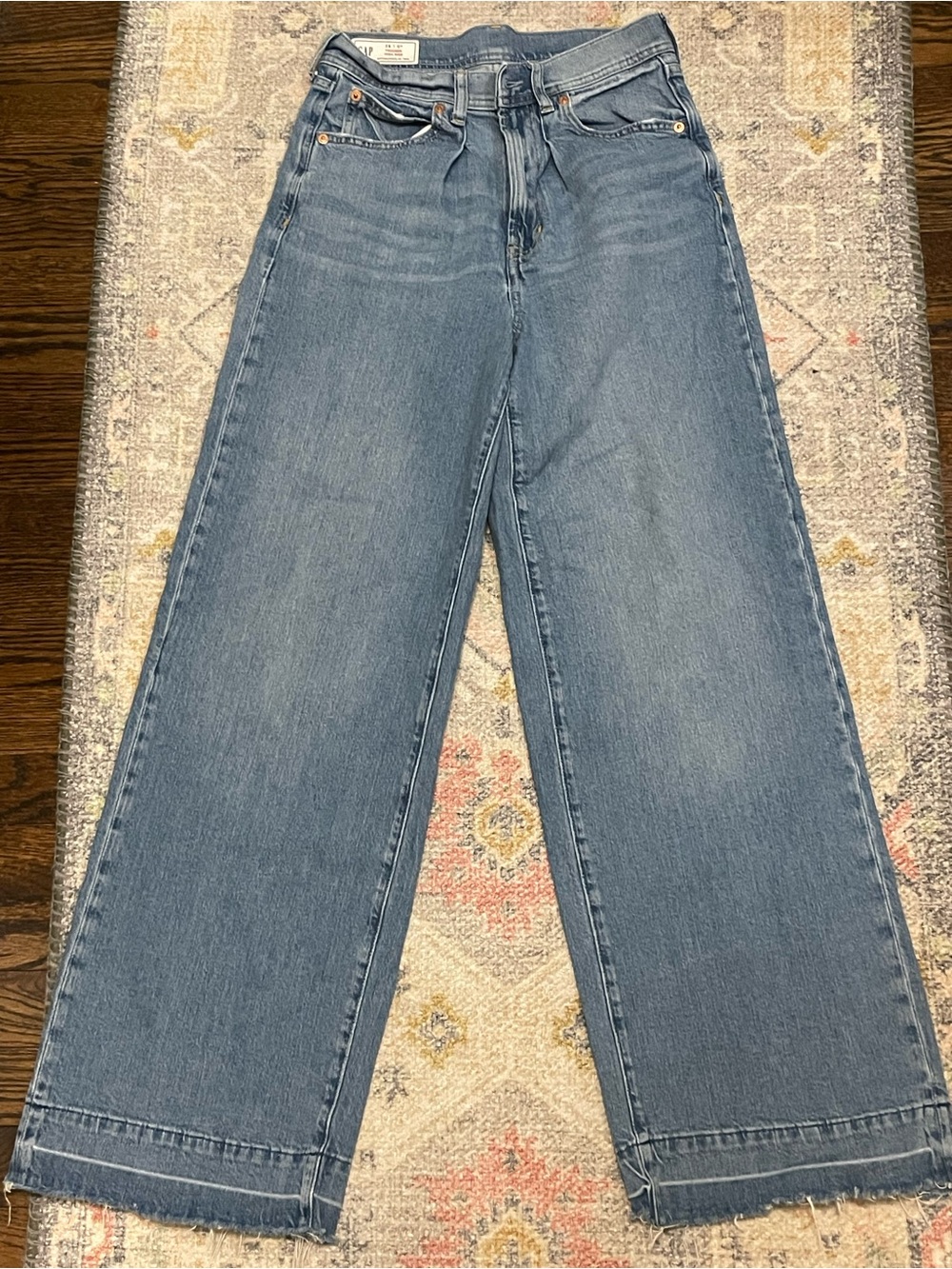 GAP Medium Blue Wide-Leg High-Rise Jeans